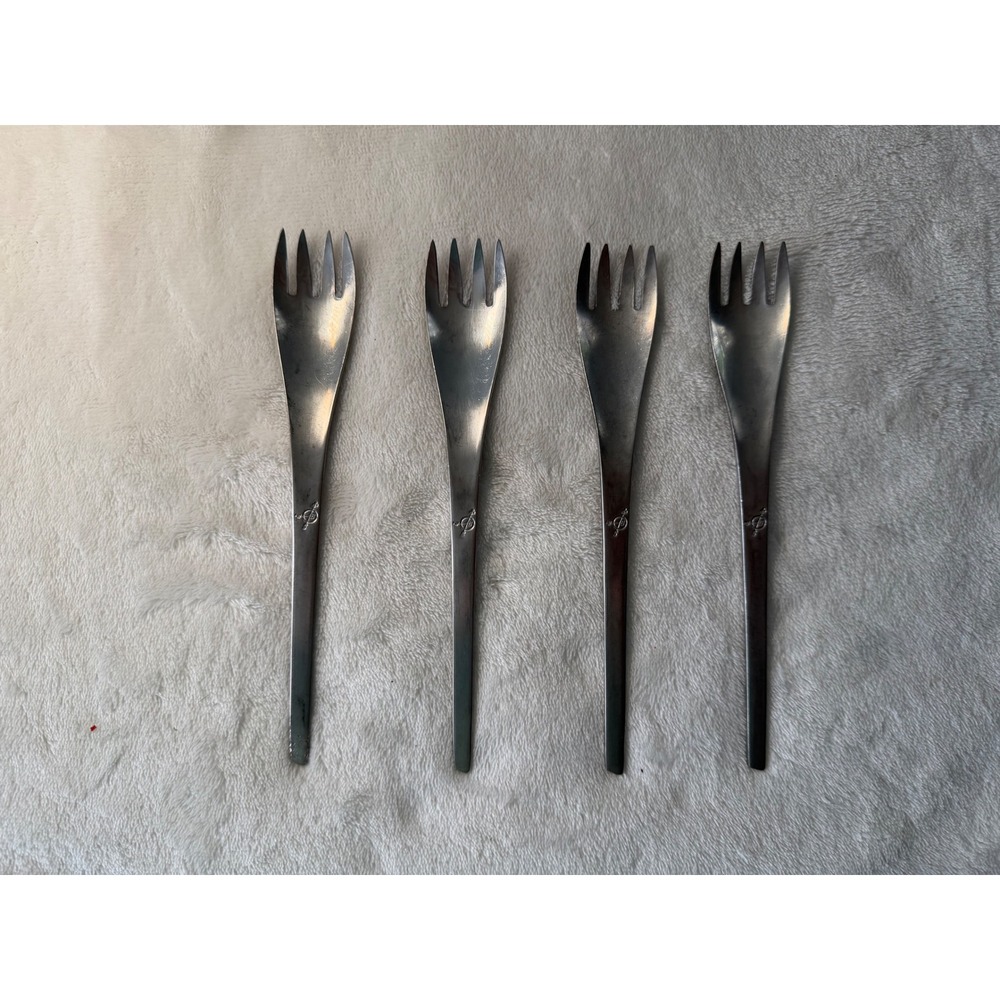 Vintage Eastern Air Lines Sporks International Stainless Falcon Logo Set of 4